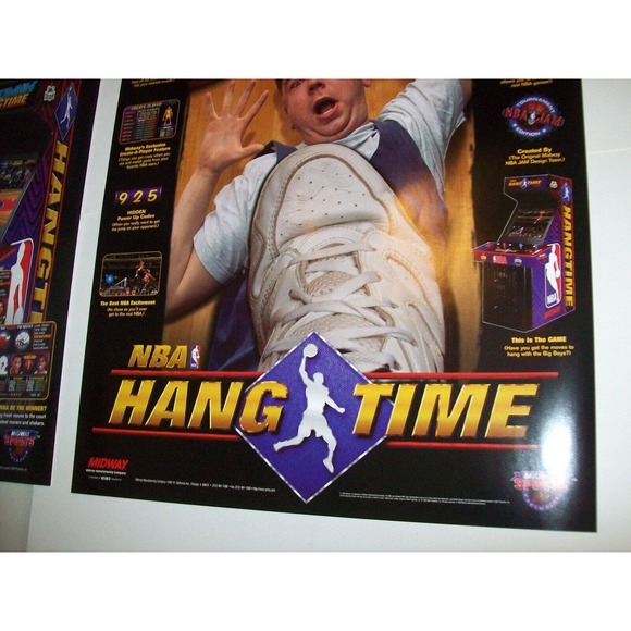 NBA Hang Time Arcade POSTER Original Video Game Wall Artwork 28" X 22.5" - Picture 5 of 6
